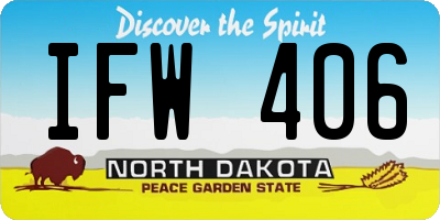 ND license plate IFW406
