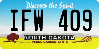 ND license plate IFW409