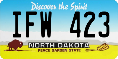 ND license plate IFW423