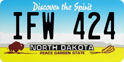 ND license plate IFW424