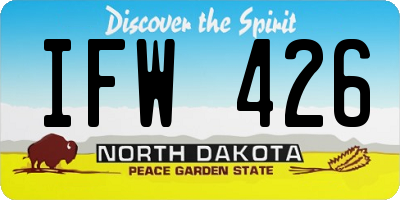 ND license plate IFW426