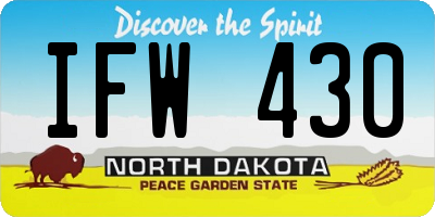 ND license plate IFW430