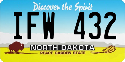 ND license plate IFW432