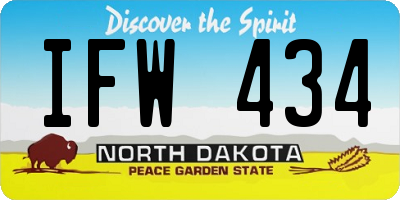 ND license plate IFW434