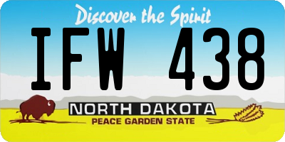 ND license plate IFW438