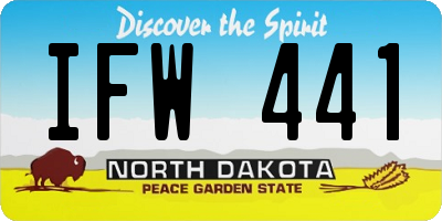 ND license plate IFW441