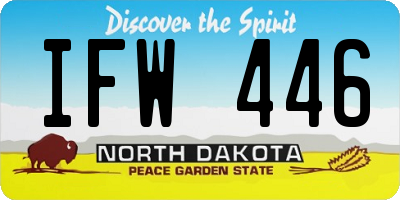 ND license plate IFW446