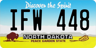 ND license plate IFW448
