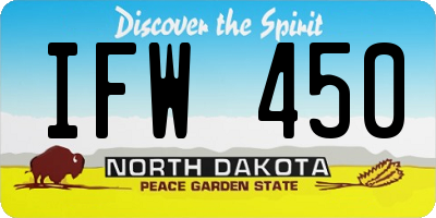 ND license plate IFW450