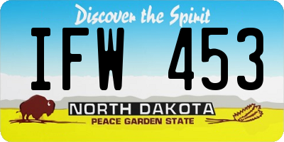 ND license plate IFW453