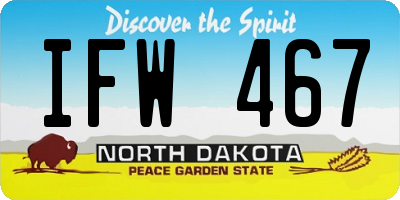 ND license plate IFW467