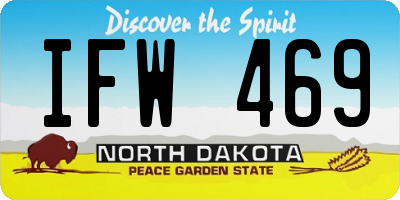 ND license plate IFW469