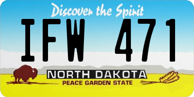 ND license plate IFW471