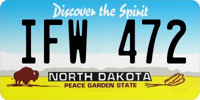 ND license plate IFW472