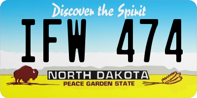 ND license plate IFW474
