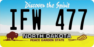 ND license plate IFW477