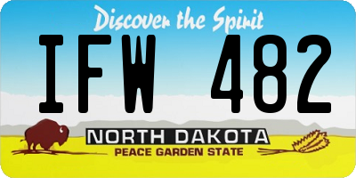 ND license plate IFW482