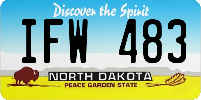 ND license plate IFW483
