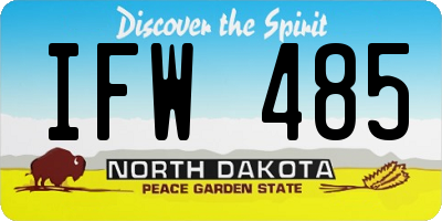 ND license plate IFW485