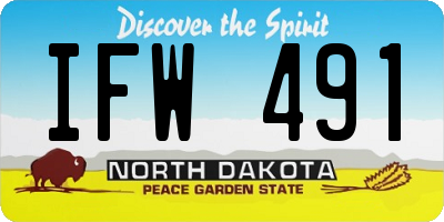 ND license plate IFW491