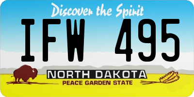 ND license plate IFW495