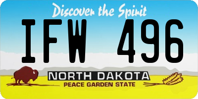 ND license plate IFW496