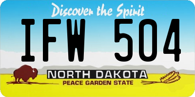 ND license plate IFW504