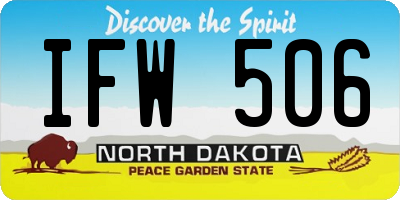 ND license plate IFW506