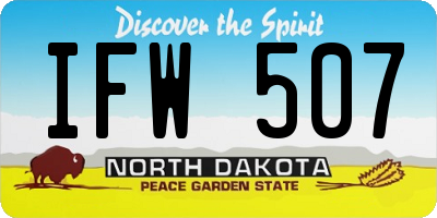 ND license plate IFW507