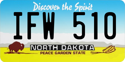 ND license plate IFW510