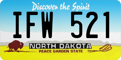 ND license plate IFW521