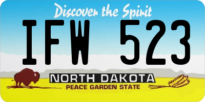 ND license plate IFW523
