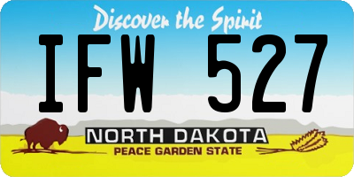ND license plate IFW527