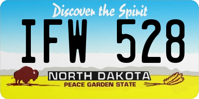 ND license plate IFW528