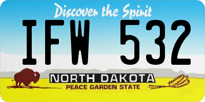 ND license plate IFW532