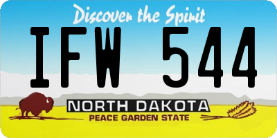 ND license plate IFW544