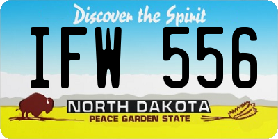 ND license plate IFW556