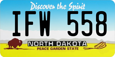 ND license plate IFW558