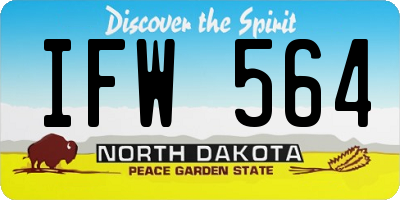 ND license plate IFW564