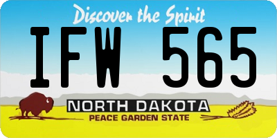 ND license plate IFW565