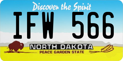 ND license plate IFW566