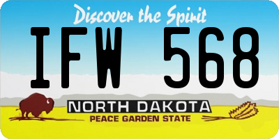 ND license plate IFW568