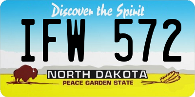 ND license plate IFW572