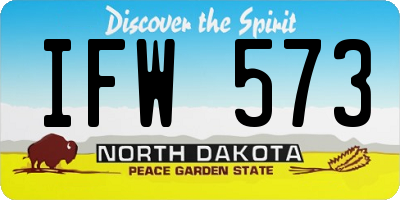 ND license plate IFW573