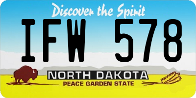 ND license plate IFW578