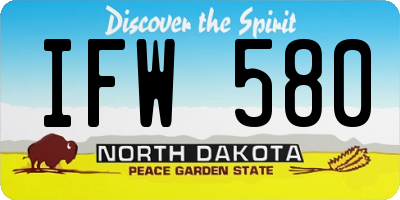 ND license plate IFW580