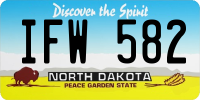 ND license plate IFW582