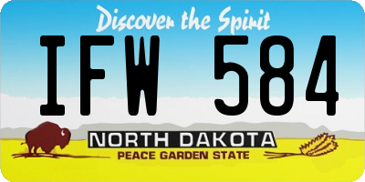 ND license plate IFW584