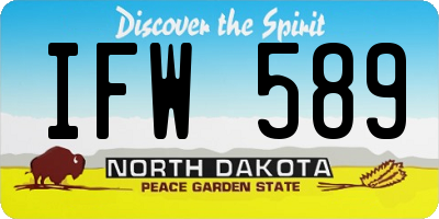 ND license plate IFW589