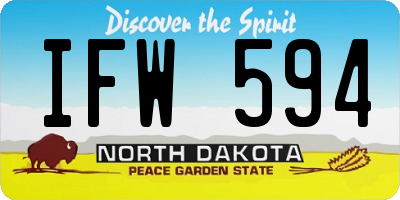 ND license plate IFW594